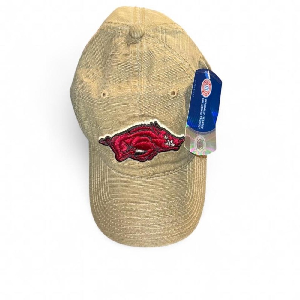 Razorbacks Cap Khaki Olive Red Unisex‎ NWT